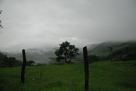 Heading down from Monteverde in the rain, we could look down into the misty valleys of Costa Rica.